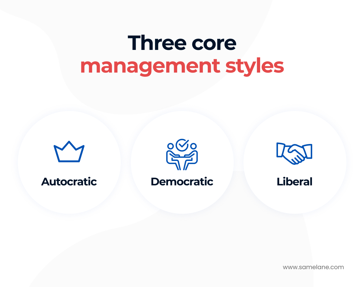 Jaké jsou 3 typy řízení?