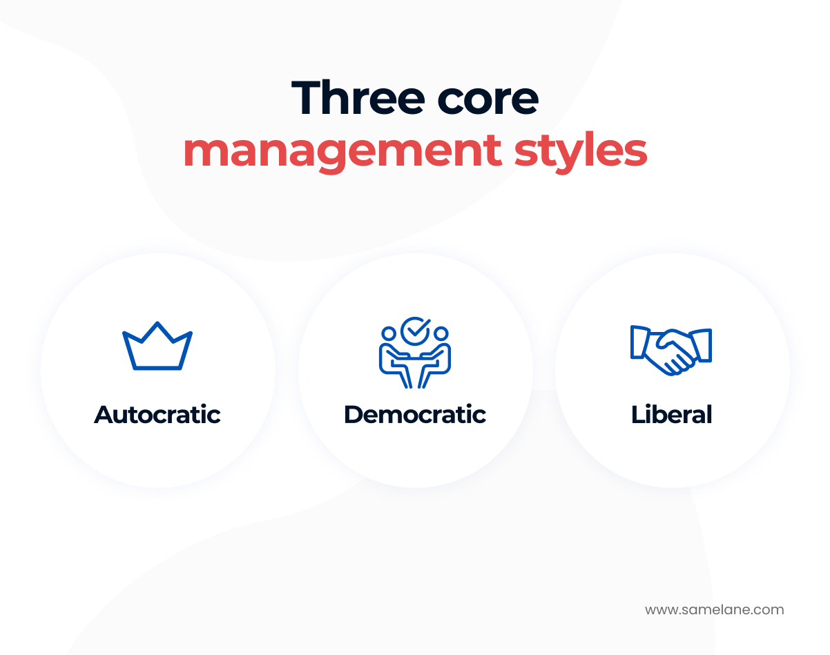 What are the three management styles?